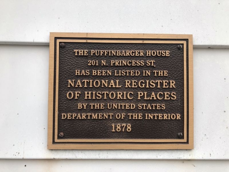 The Puffinbarger House Marker image. Click for full size.
