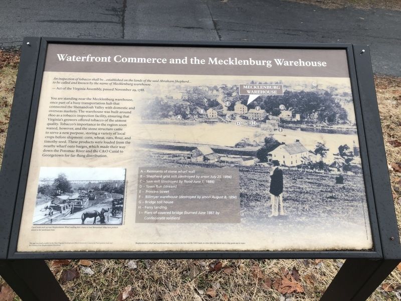Waterfront Commerce and the Mecklenburg Warehouse Marker image. Click for full size.