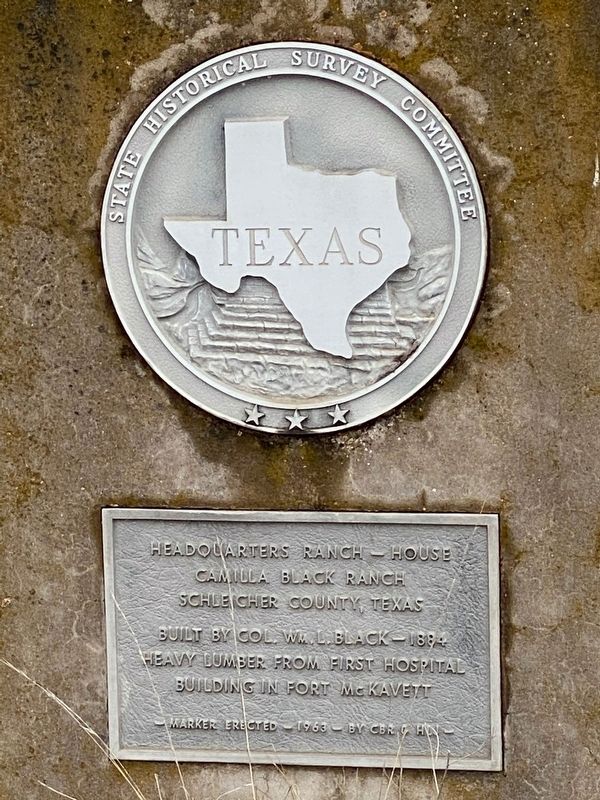 Colonel Black Ranch House Marker image. Click for full size.