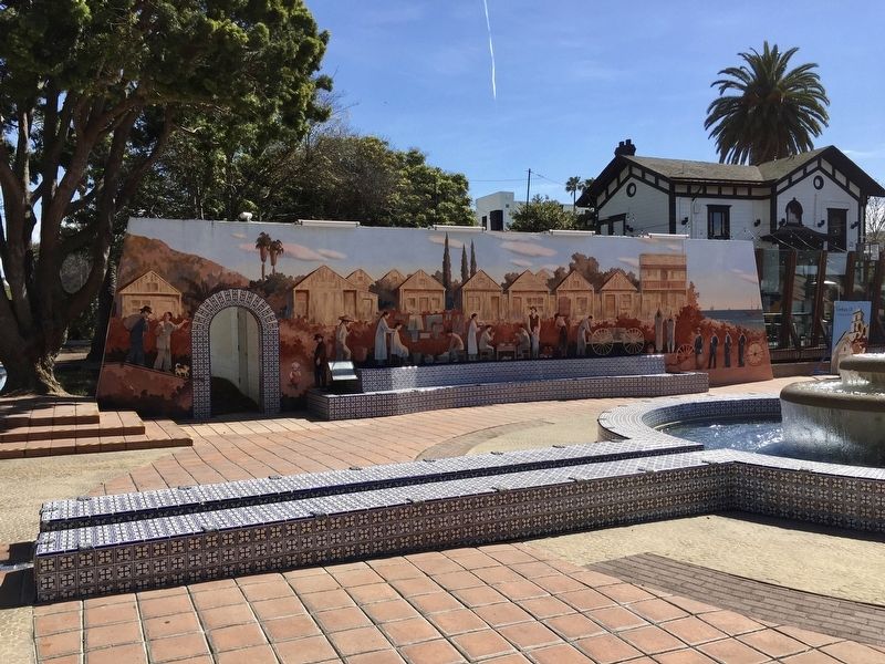 San Buenaventura China Alley Memorial - wide view image. Click for full size.