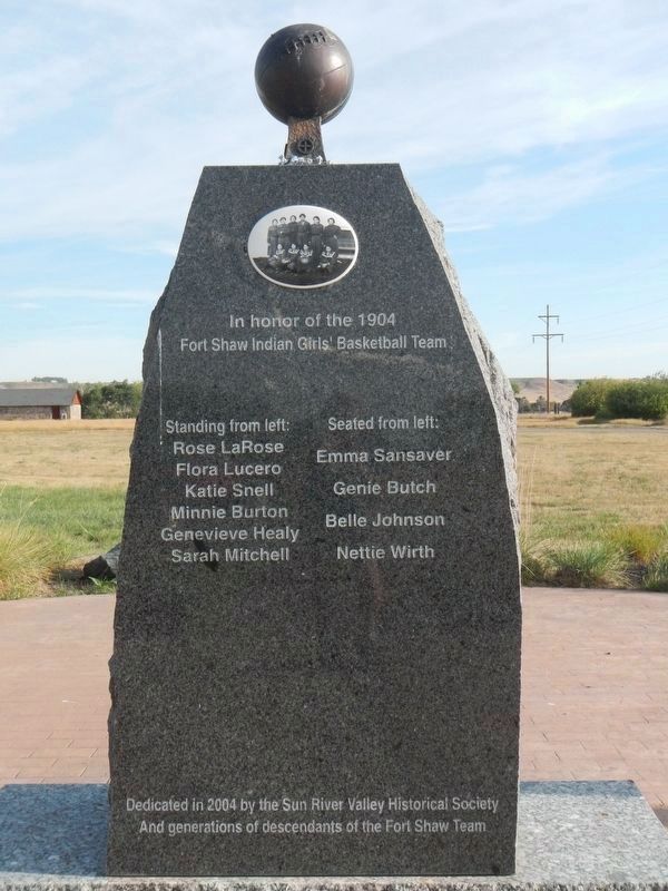 Fort Shaw 1904 Women's Basketball Champion Monument image. Click for full size.