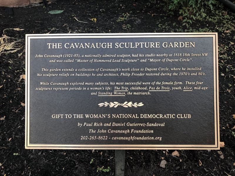 The Cavanaugh Sculpture Garden Marker image. Click for full size.