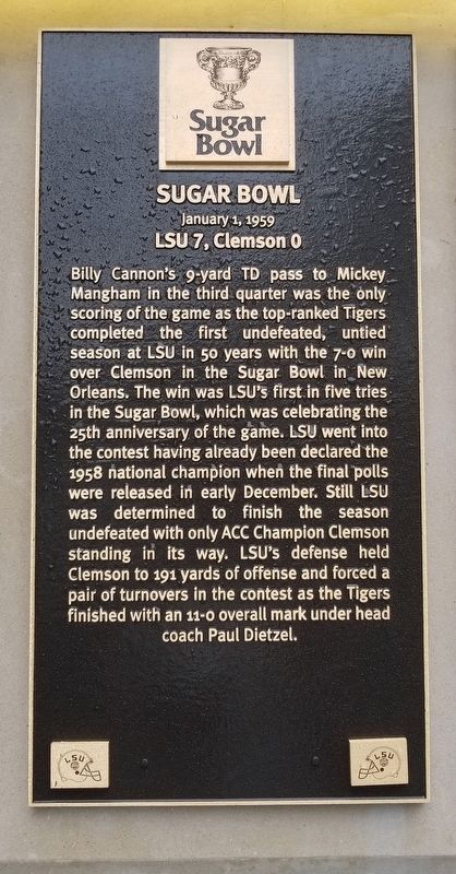 Sugar Bowl Marker image. Click for full size.