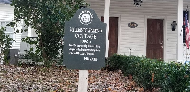 Miller-Townsend Cottage Marker image. Click for full size.