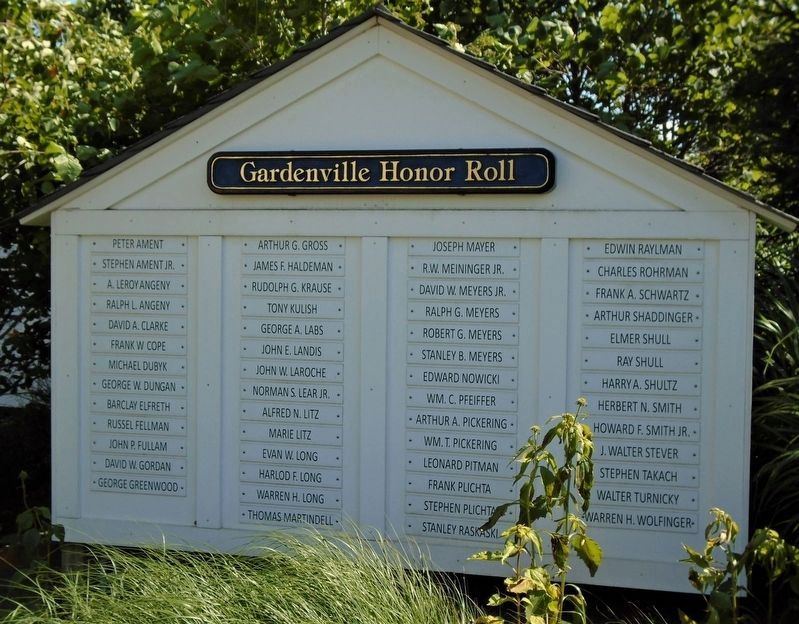 Gardenville Honor Roll at the Plumstead Township Veterans Park image. Click for full size.