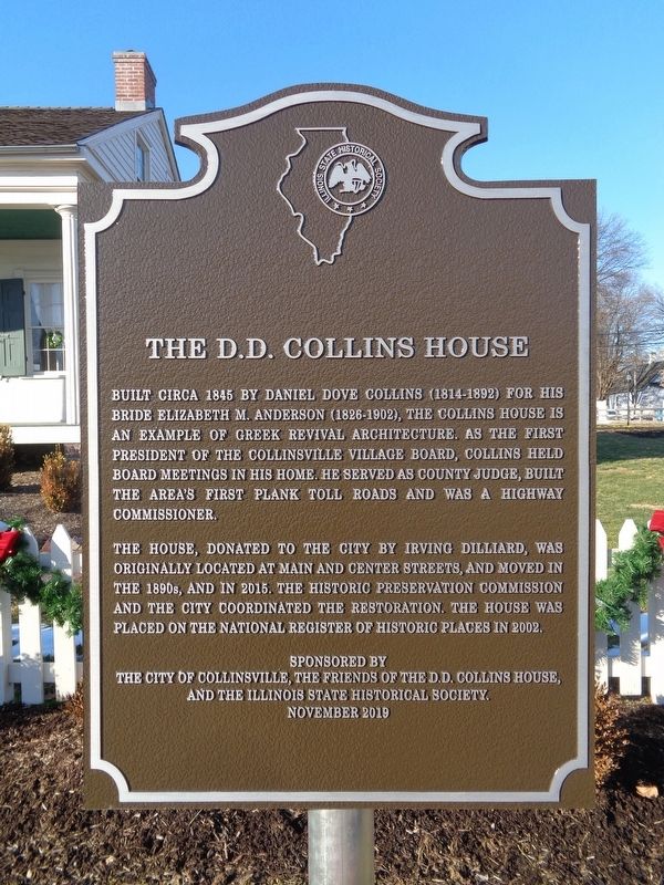 The D.D. Collins House Marker image. Click for full size.