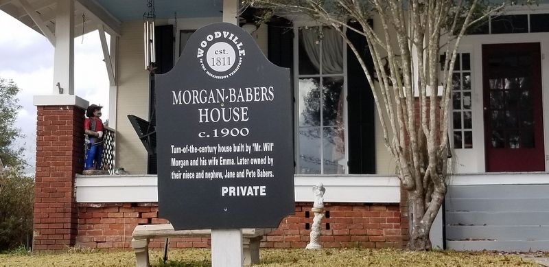 Morgan-Babers House Marker image. Click for full size.