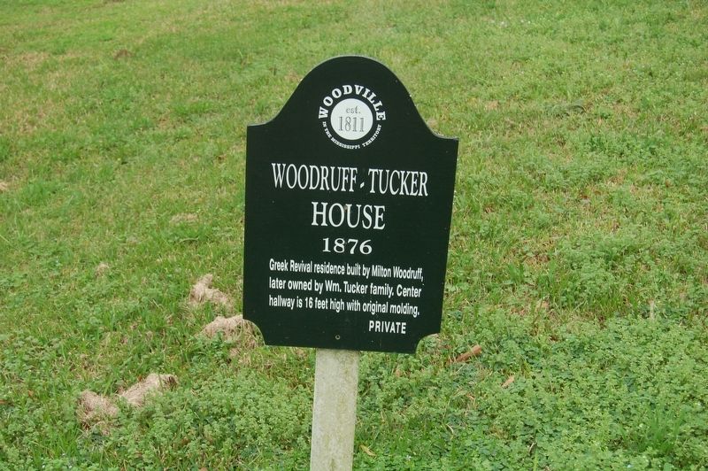 Woodruff-Tucker House Marker image. Click for full size.