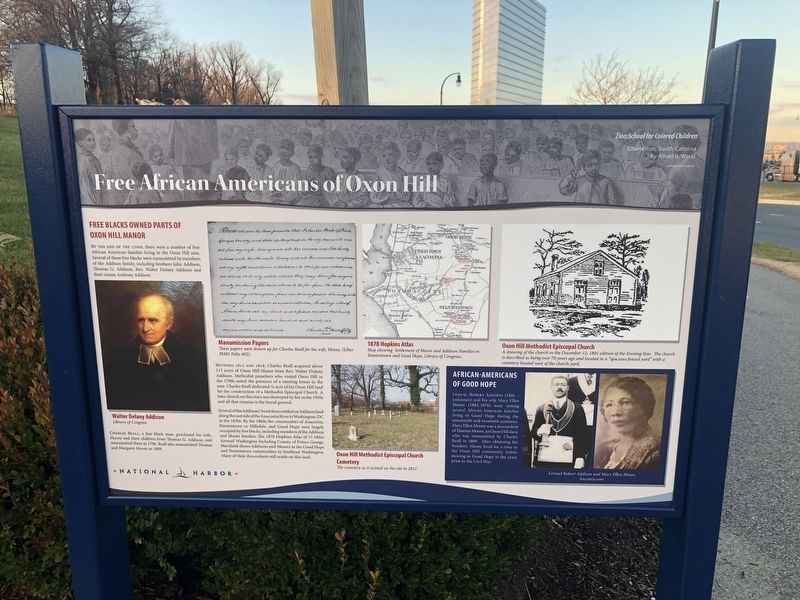 Free African Americans of Oxon Hill Marker image. Click for full size.