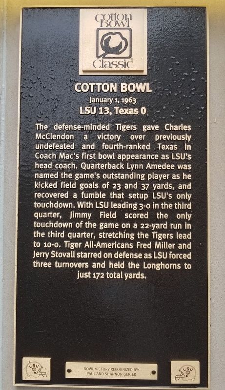 Cotton Bowl Marker image. Click for full size.