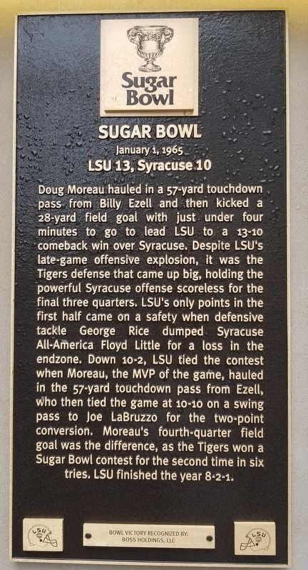 Sugar Bowl Marker image. Click for full size.