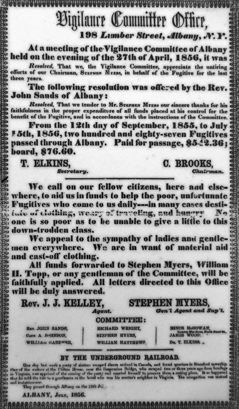 Marker detail: The Albany Vigilance Committee image. Click for full size.