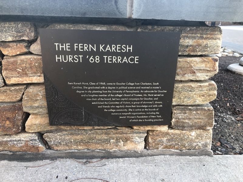 The Fern Karesh Hurst '68 Terrace Marker image. Click for full size.