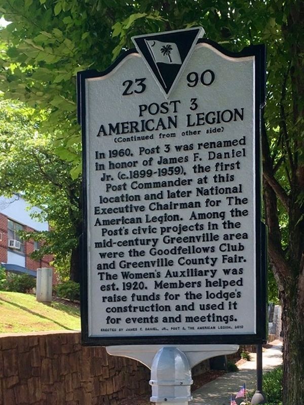 Post 3 American Legion Marker (side 2) image. Click for full size.