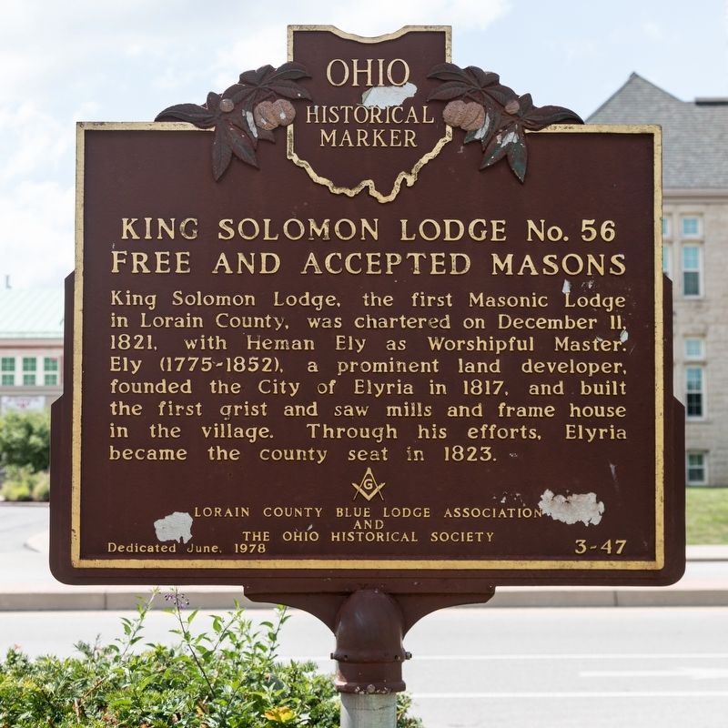 King Solomon Lodge No. 56 Marker image. Click for full size.