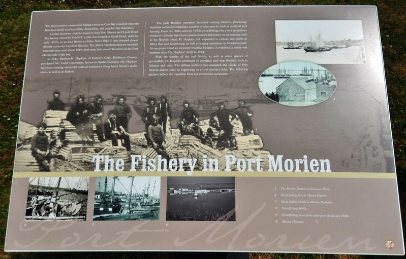 The Fishery in Port Morien Marker image. Click for full size.