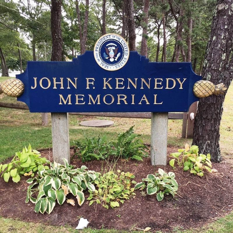 John F. Kennedy Memorial Sign image. Click for full size.