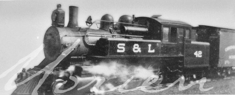 Marker detail: Cape Breton Development Corporation Locomotive image. Click for full size.