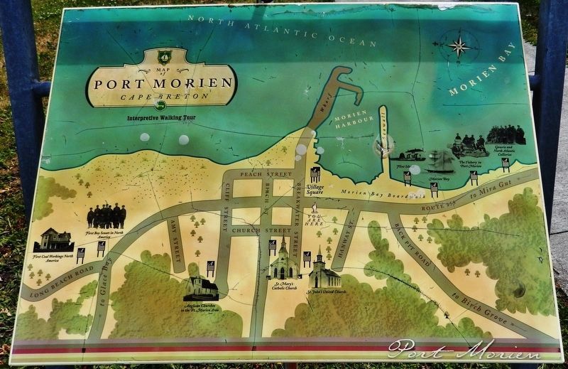 Port Morien Interpretive Walking Tour Map image. Click for full size.