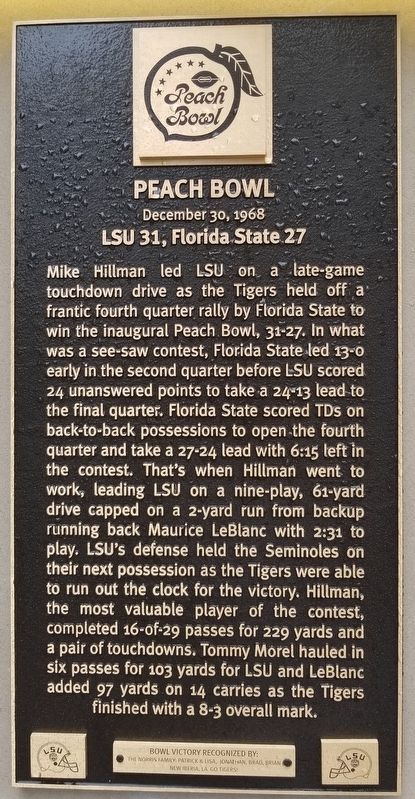 Peach Bowl Marker. Click for full size. Peach Bowl Marker image. Click for full size.