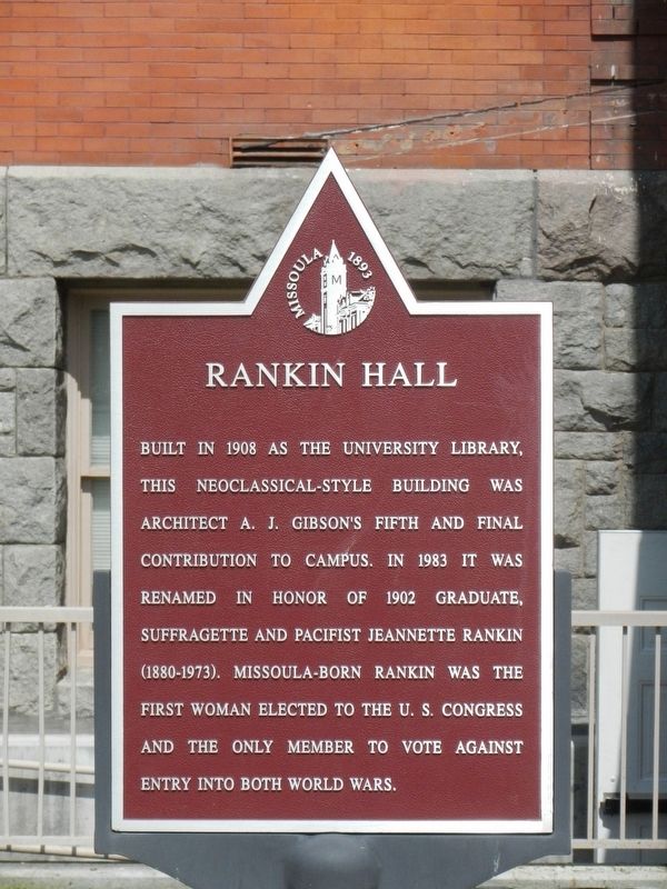 Rankin Hall Marker image. Click for full size.