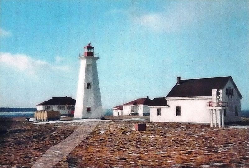Marker detail: Flint Island with Buildings in 1961 image. Click for full size.