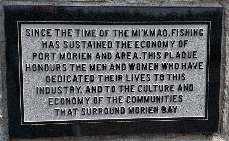 Port Morien Fishermen's Monument Plaque image. Click for full size.