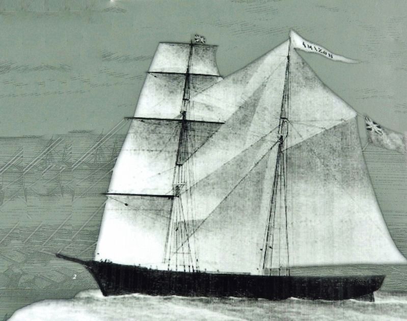 Marker detail: The <i>Amazon</i> — The original name of the <i>Mary Celeste</i> image. Click for full size.