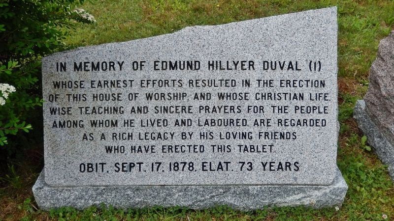 Edmund Hillyer Duval Memorial<br>(<i>located beside marker</i>) image. Click for full size.