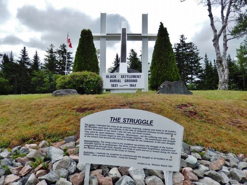 "The Struggle"<br>(<i>sculpture located near marker</i>) image. Click for full size.