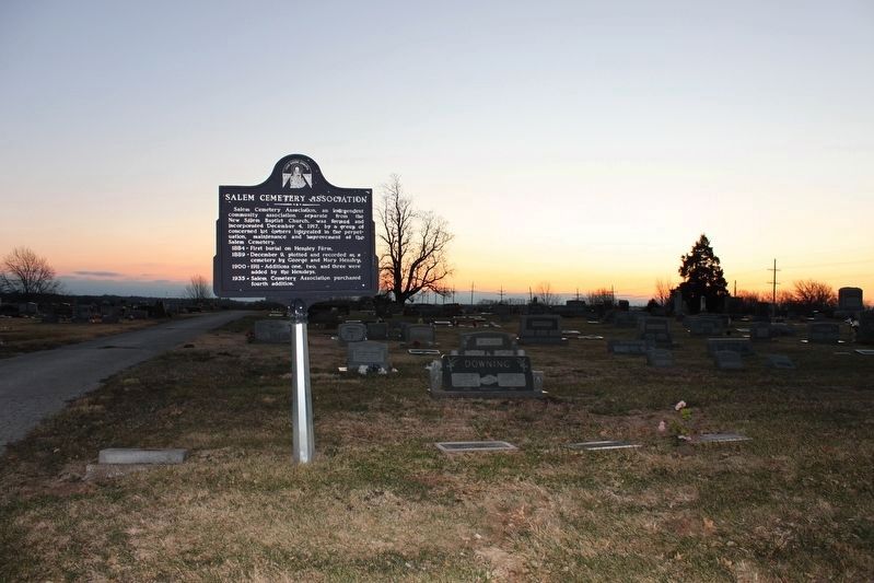 Salem Cemetery Association Marker image. Click for full size.