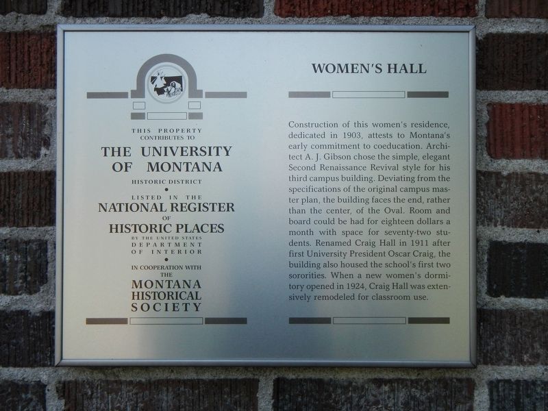 Women's Hall Marker image. Click for full size.
