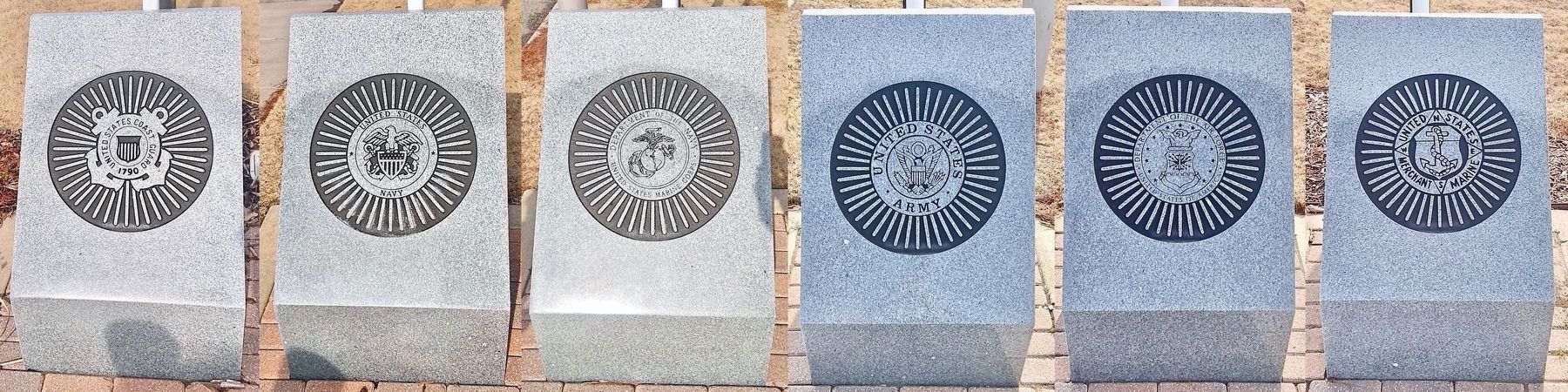 Seals of the US Armed Forces and others. image. Click for full size.