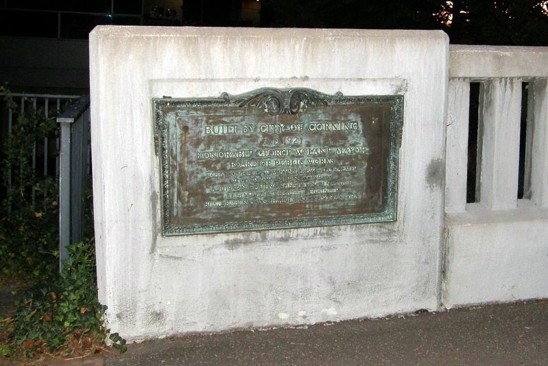Centerway Bridge dedication plaque. Click for full size. Centerway Bridge dedication plaque image. Click for full size.