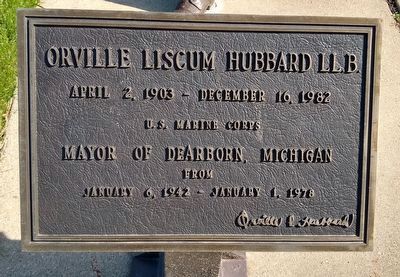 Orville Liscum Hubbard LL.B. Plaque image. Click for full size.