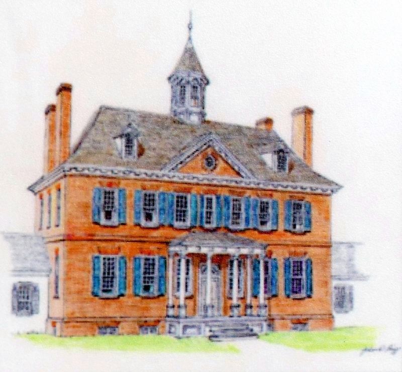Sketch of Oxon Hill Manor image. Click for full size.
