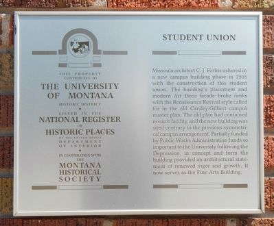 Student Union Marker image. Click for full size.