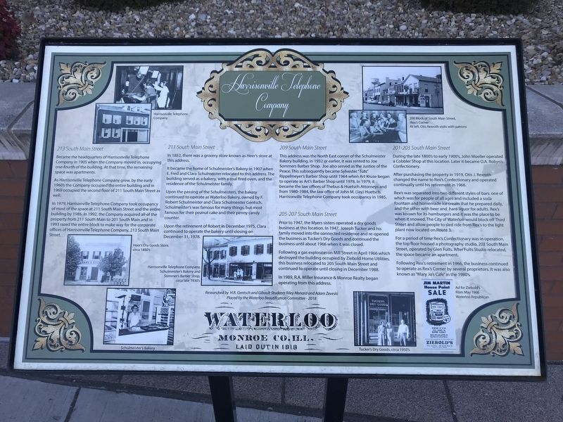 Harrisonville Telephone Company Marker. Click for full size. Harrisonville Telephone Company Marker image. Click for full size.