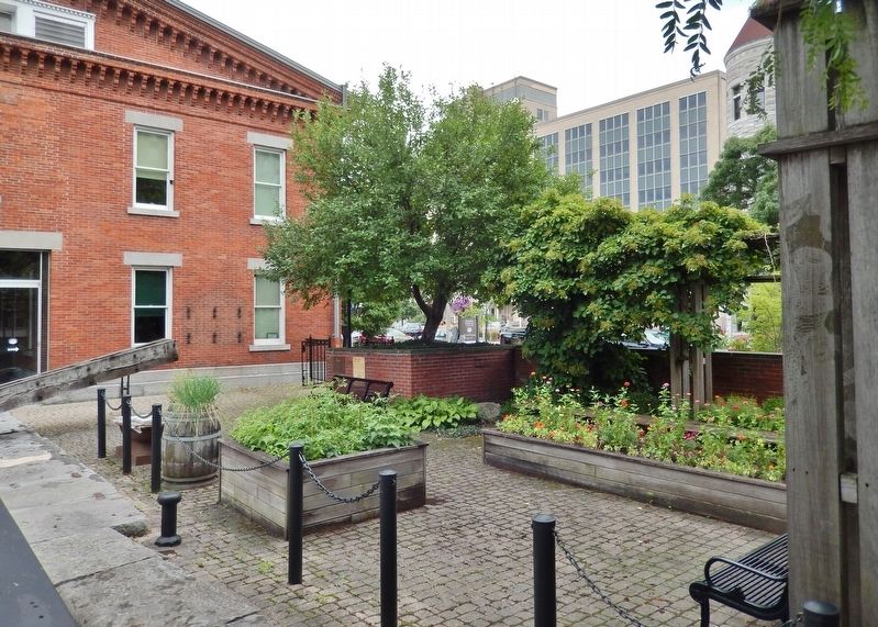 Locktender's Garden<br>(<i>located near marker, on west side of the Erie Canal Museum</i>). Click for full size. Locktender's Garden<br>(<i>located near marker, on west side of the Erie Canal Museum</i>) image. Click for full size.