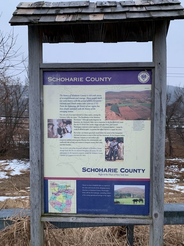 Schoharie County Marker. Click for full size. Schoharie County Marker image. Click for full size.