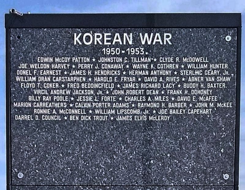 Nearby Korean War panel of names on Ring of Honor. image. Click for full size.