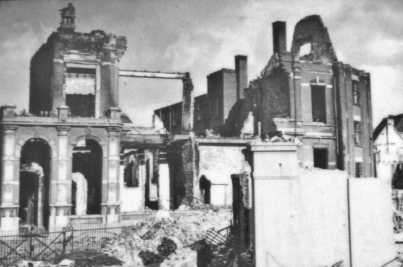 Marker detail: Nijmegen World War II damage image. Click for full size.