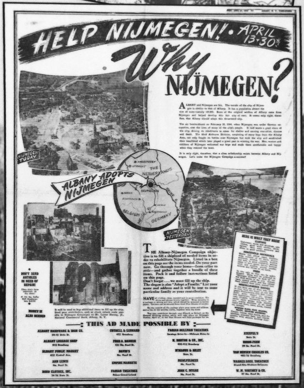 Marker detail: "Help Nijmegen" Ad. Click for full size. Marker detail: "Help Nijmegen" Ad image. Click for full size.