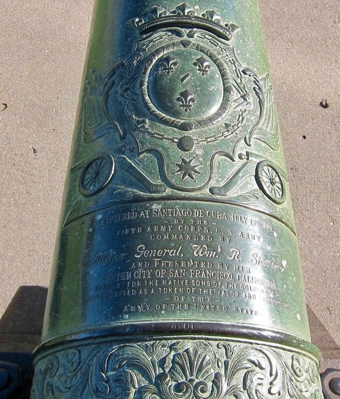French 24-Pounder - dedication inscription image. Click for full size.