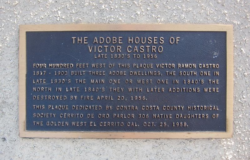 The Adobe Houses of Victor Castro Marker image. Click for full size.