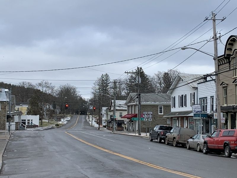 Morris Village Looking East From The Marker image. Click for full size.