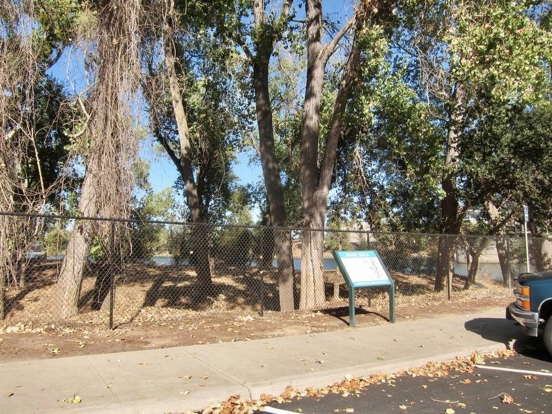 Early Settlement Marker - wide view image. Click for full size.