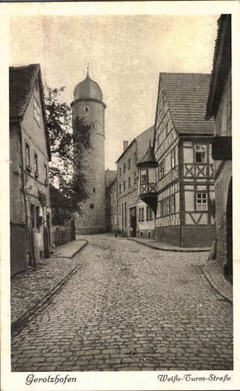 Gerolzhofen - Weisse Turm Strasse (<i>White Tower Street</i>) image. Click for full size.