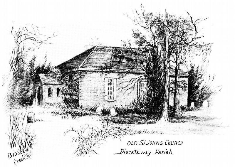 Old St. John's Church<br>Piscataway Parish<br>Broad Creek. Click for full size. Old St. John's Church<br>Piscataway Parish<br>Broad Creek image. Click for full size.