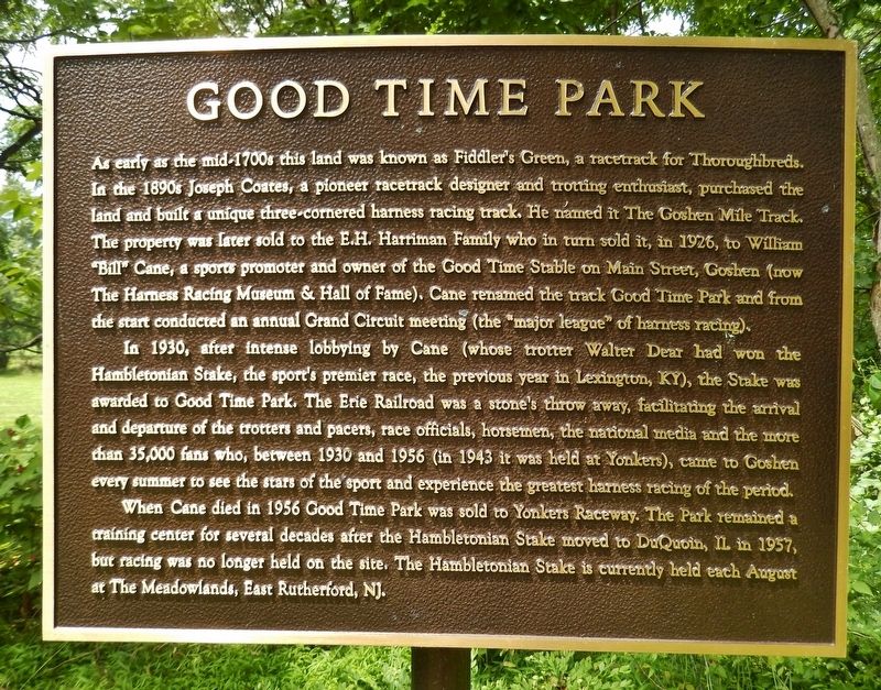 Good Time Park Marker. Click for full size. Good Time Park Marker image. Click for full size.